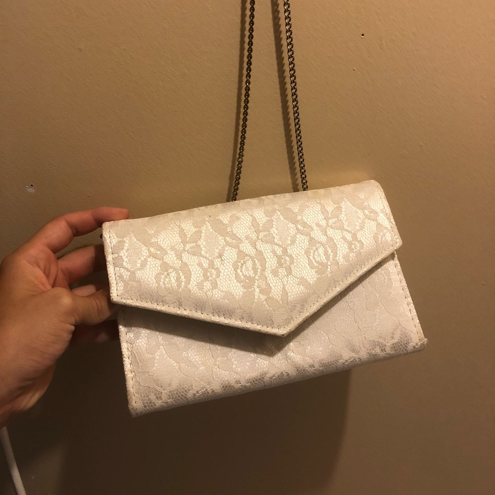 White lace purse